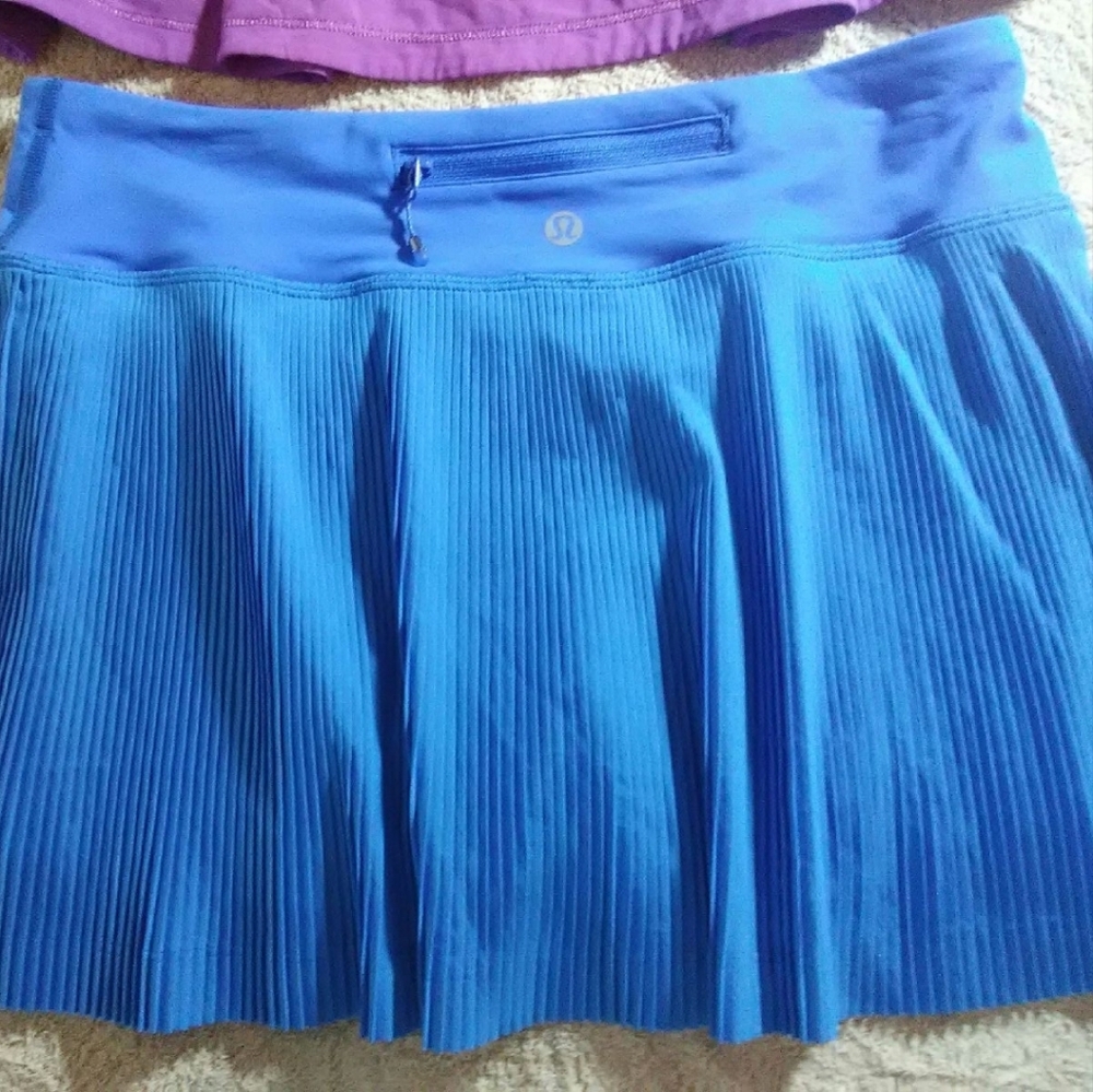 lululemon athletica Blue Pleated Athletic Skirt